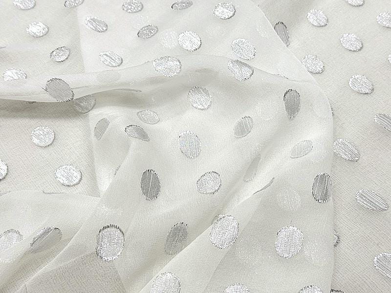 XLJHXY - 10 Momme Sheer Special Cut Flower Silk Fabric - 114cm wide by the Yard