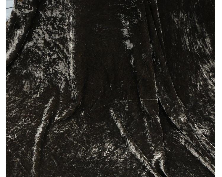 MIXIA - Handmade Plant-dyed Elk Brown Niche Silk Velvet Fabric - 125cm wide by the Yard