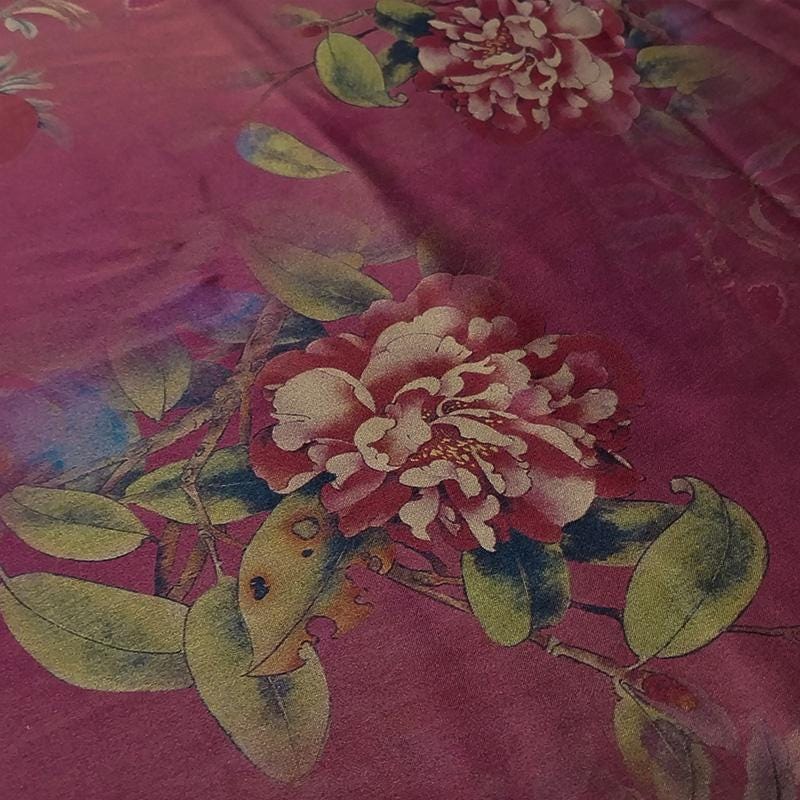 GUYHSL - Handmade 40 Momme Mud Silk Satin Fabric - 112cm by the Yard