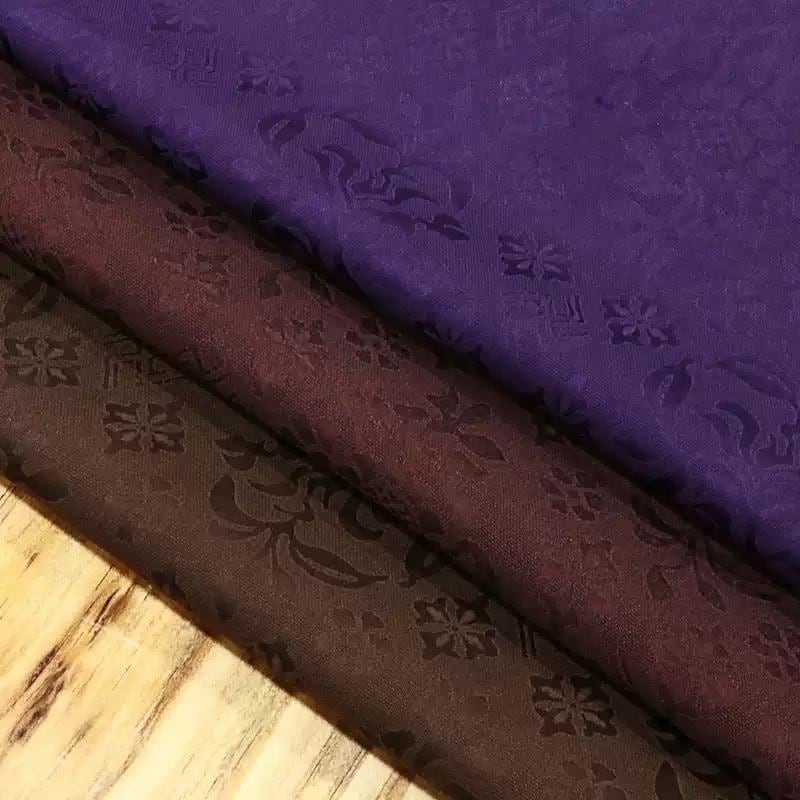HLMFKS - Handmade 19 Momme HUALUO Jacquard Mud Silk Fabric (Openwork texture) - 110cm by the Yard