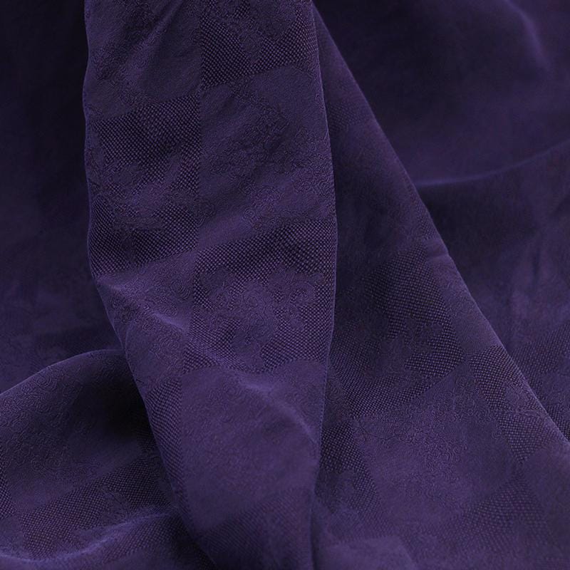 SANBOL - Handmade 21 Momme Purple Sangbo Satin Mulberry Silk Xiangyunsha Fabric - 115cm wide by the Yard