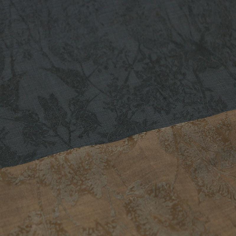 ZUOCAN - 24 Momme Handmade Pure Tussah Silk Gambiered Ganton Gauze Silk Fabric ,130cm By the Yard