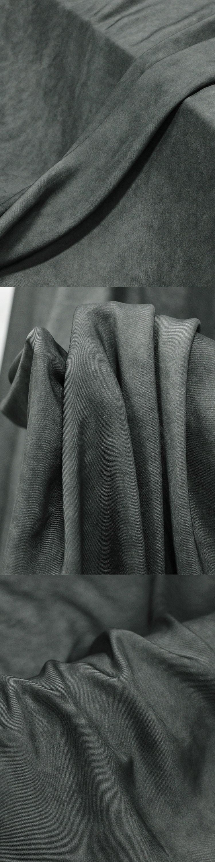 HERR - 18 Momme Dirty Dyeing Distressed Twill Silk Fabric Made of Mulberry Silk - 135cm by the Yard