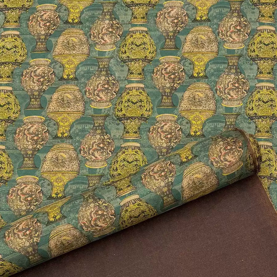a close up of a fabric with a pattern on it