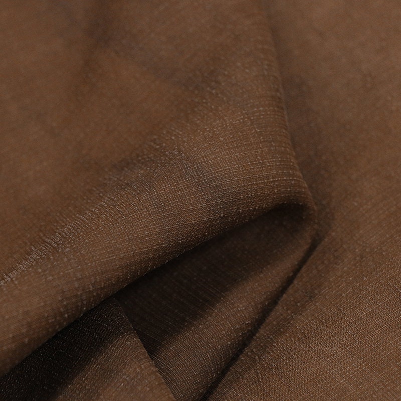 JIANGXIN - 27 Momme Handmade Gambiered Ganton Tussah Mud Silk Fabric - 130cm wide by the Yard
