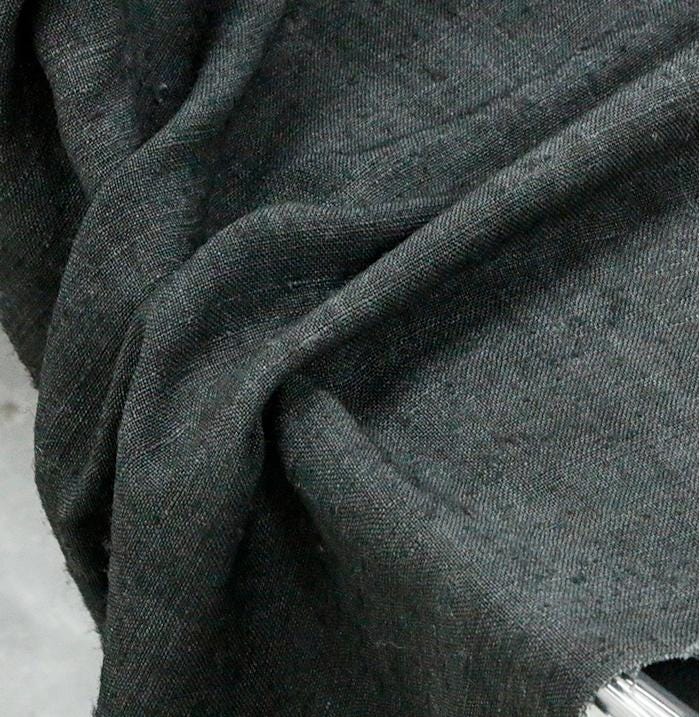 HUIHZU - 38 Momme Vintage Style Dirty Dyed Knotted Silk Tussah Satin Silk Fabric - 99cm wide by the Yard