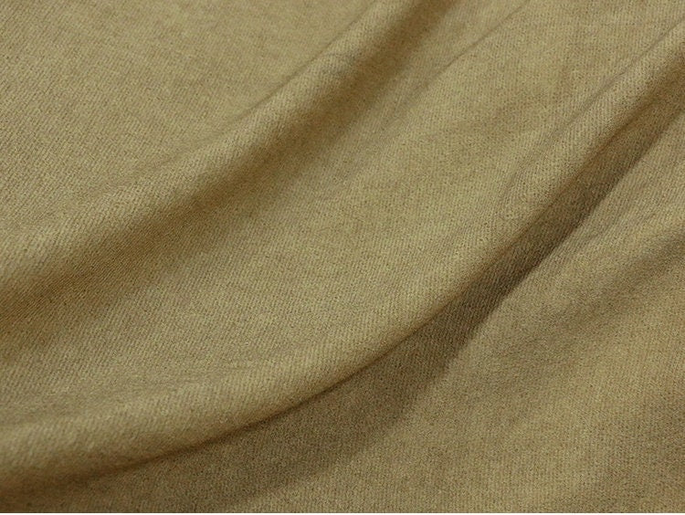 ZANGX -Hangmade Dirty Old Yellow Dirty Dyeing Distressed Artisanal Style Natural Tussah Silk Fabric - 85cm wide by the Yard