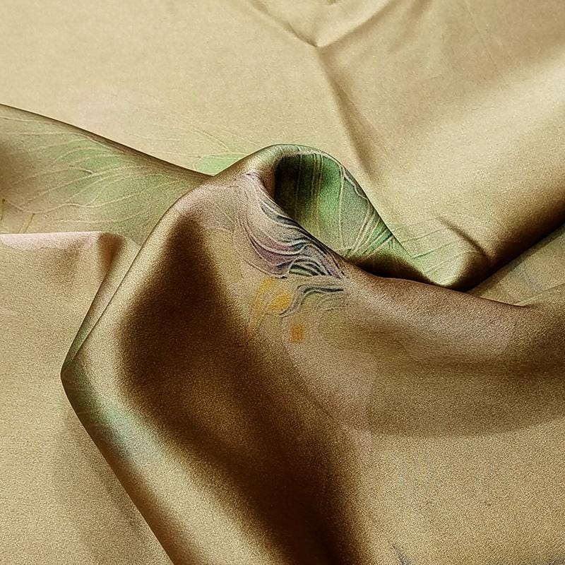 GULYXZ - Handmade 40 Momme Mud Silk Satin Fabric - 112 cm By the Yard