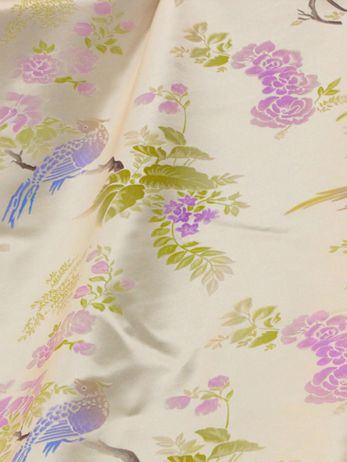 FANIAO - 25 Momme Handmade Jacquard Silk Satin Fabric - 135cm by the Yard