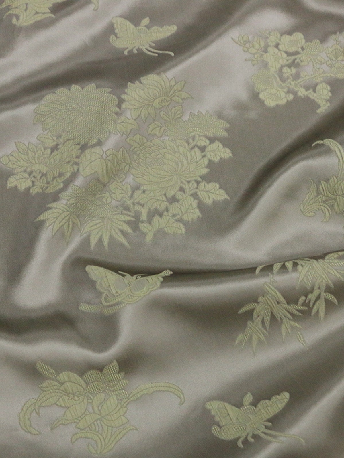 QIAHUI - Handmade Embossed Guanle Crepe Jacquard Stretch Two-Tone Heterochromatic Silk Fabric - 138cm wide by the Yard