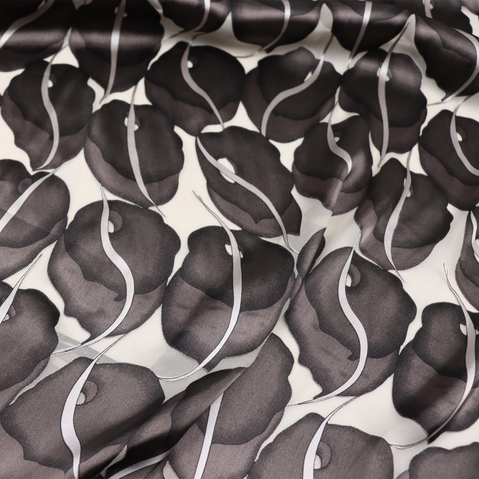 PAPAHU - 22 Momme Sheer Burnout Silk Devore Satin Fabric - 114cm wide by the Yard