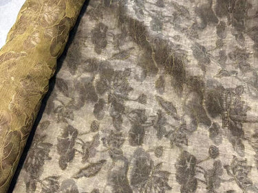 JINHUANG - 50 Momme Jacquard Plant Dye Mud Silk Blended Fabric - 110cm wide by the Yard