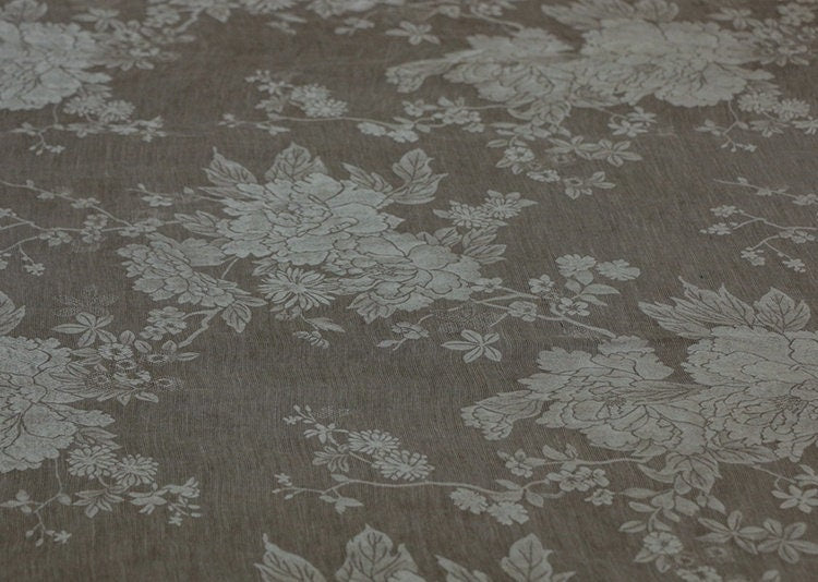 DIRTYH - Handmade Dirty Dyed Heavyweight Tussah and Linen Blended Jacquard Silk Fabric - 137cm By the Yard