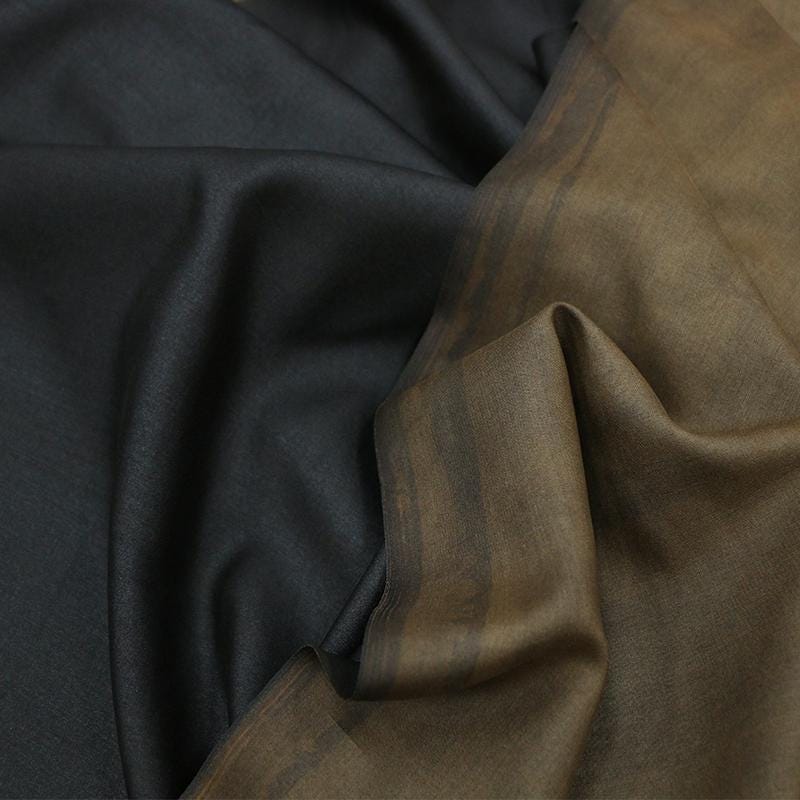 CUNZUO - 19 Momme Handmade Pure Tussah Silk Gambiered Ganton Gauze Silk Fabric ,110cm By the Yard