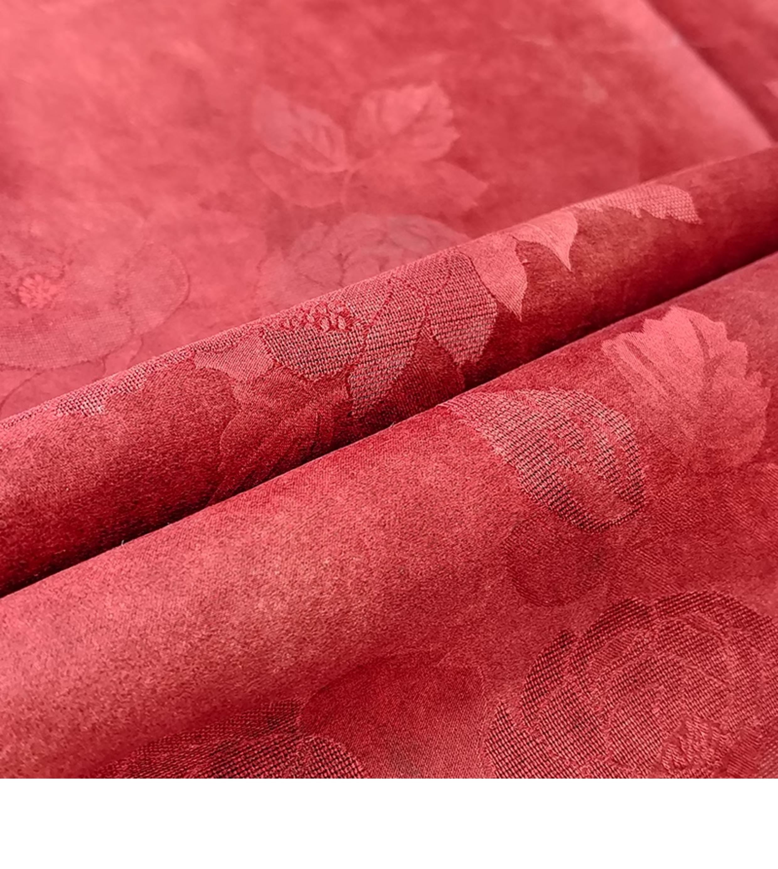 GYHLYH - Handmade 28 Momme HUALUO Jacquard Mud Silk Fabric (Openwork texture) - 112cm by the Yard