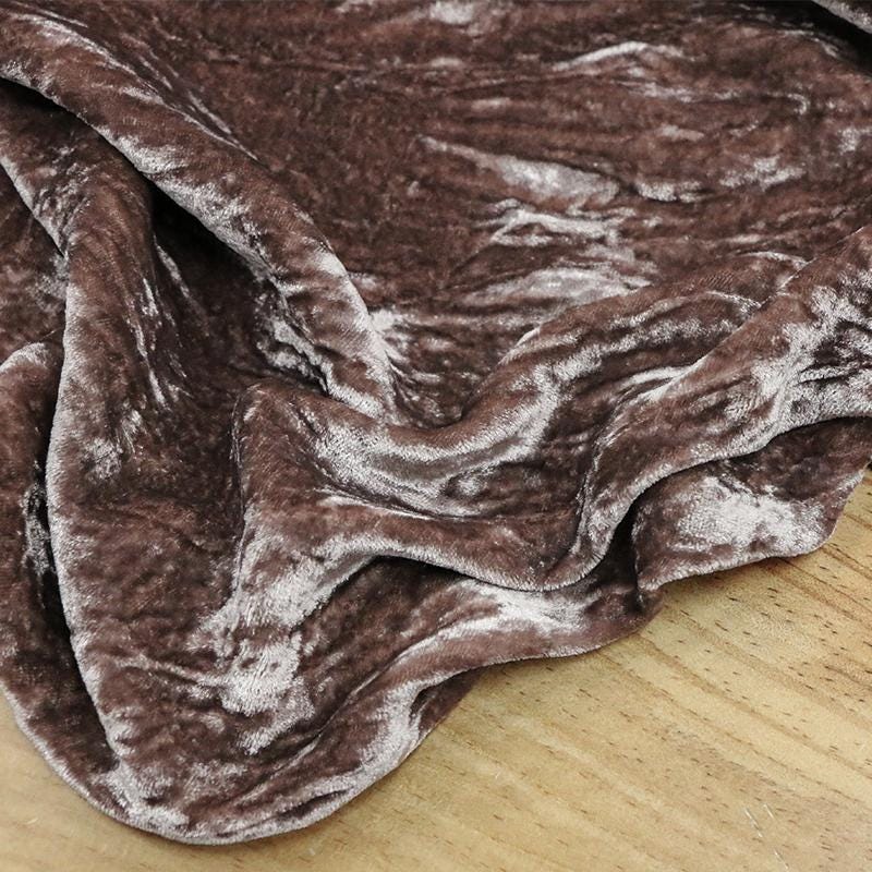 JANSA - Handmade Plant-dyed Purple Gauze Color Niche Silk Velvet Fabric - 125cm wide by the Yard