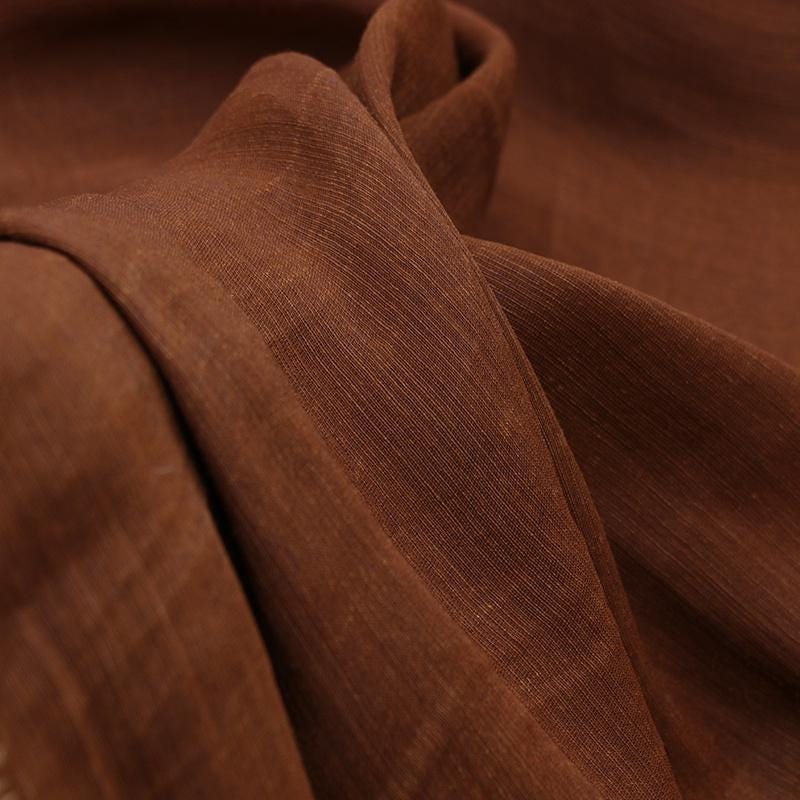 SIMAJL - Handmade Silk and Linen for Designers Classical Textured Dioscorea Cirrhosa Dyeing Hongyunsha Silk Fabric - 130cm wide by the Yard
