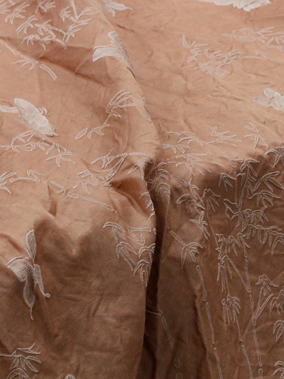 SANBEI - 35 Momme Vintage Butterfly Jacquard Silk-Wool Blend Fabric - 138cm wide by the Yard