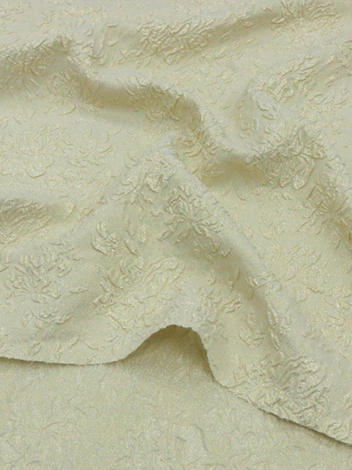 JILZIJ - 26 Momme Concave and Convex Relief Jacquard Golden Thread Weave Three-dimensional Texture Silk Fabric - 125cm wide by the Yard