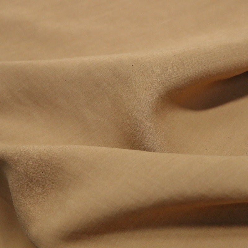 Plant Dyed Brown Red Silk Cotton Blend Fabric By the Yard