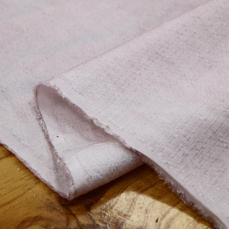 LZZRZZ - 19 Momme Dirty Dyed Light Purple Tussah Silk Fabric with Distressed Style and Textured Finish - 130cm wide by the Yard