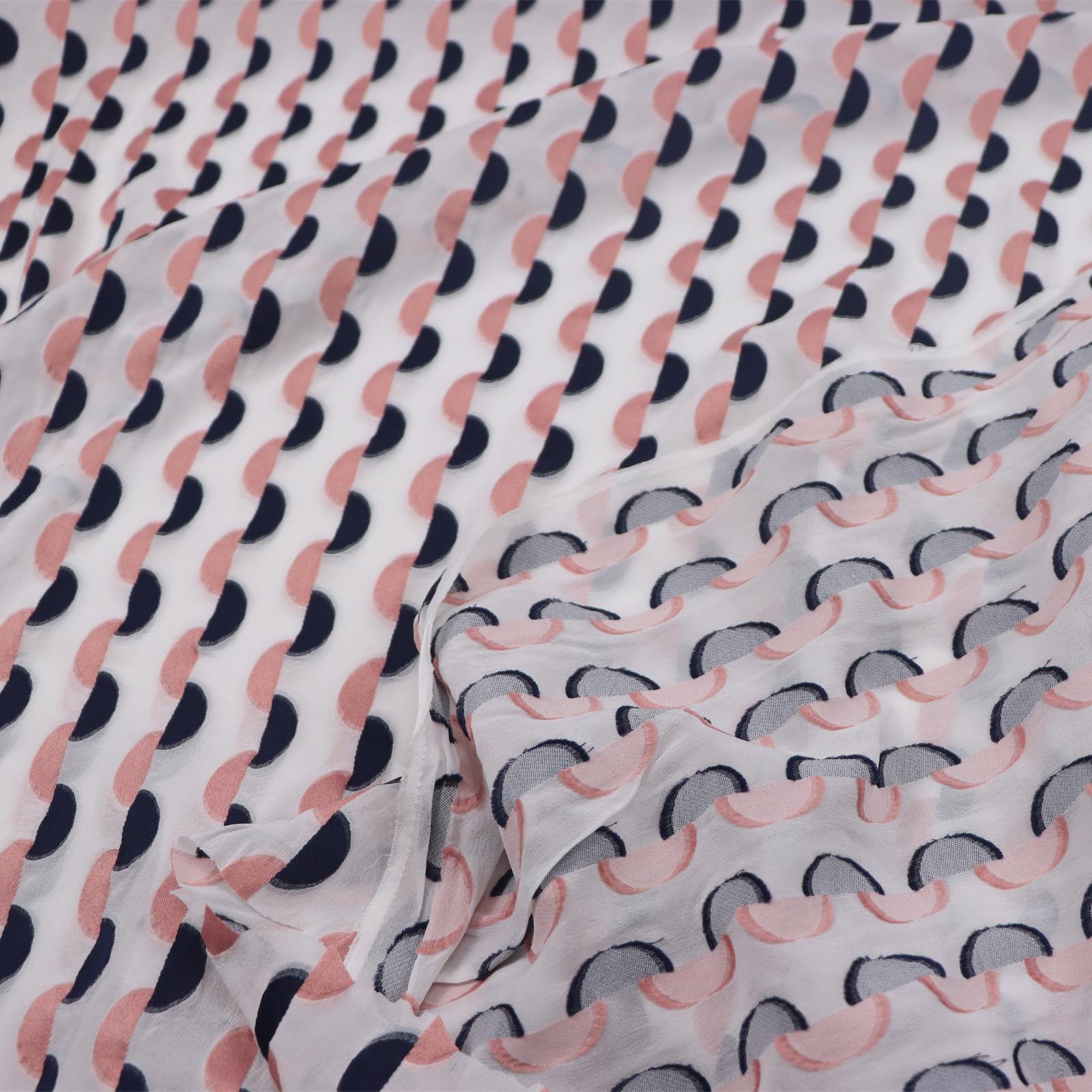 HOUBWE - 18 Momme Sheer Special Cut Flower Silk Fabric - 114cm wide by the Yard