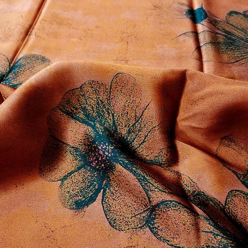 GUYJIH - Handmade 40 Momme Mud Silk Satin Fabric - 112cm By the Yard