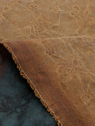 OSEGUW- 15 Momme Handmade Primary Color Cracks Jacquard Plant Dye Mud Silk Fabric, 114cm by the Yard