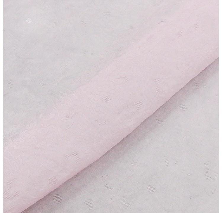 YANFEN - 16 Momme Vintage Style Dirty Dyed Sakura Powder Jacquard Crepe Satin Silk Fabric - 130cm wide by the Yard