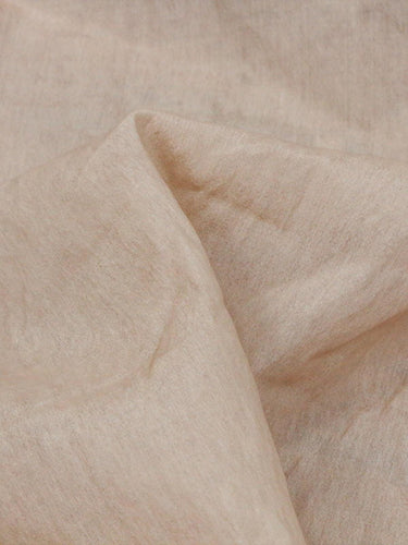 ZRCOT - 12 Momme Vintage Style Dirty Dyed Milk Tea Color Tussah Cotton BlendSatin Silk Fabric - 130cm wide by the Yard