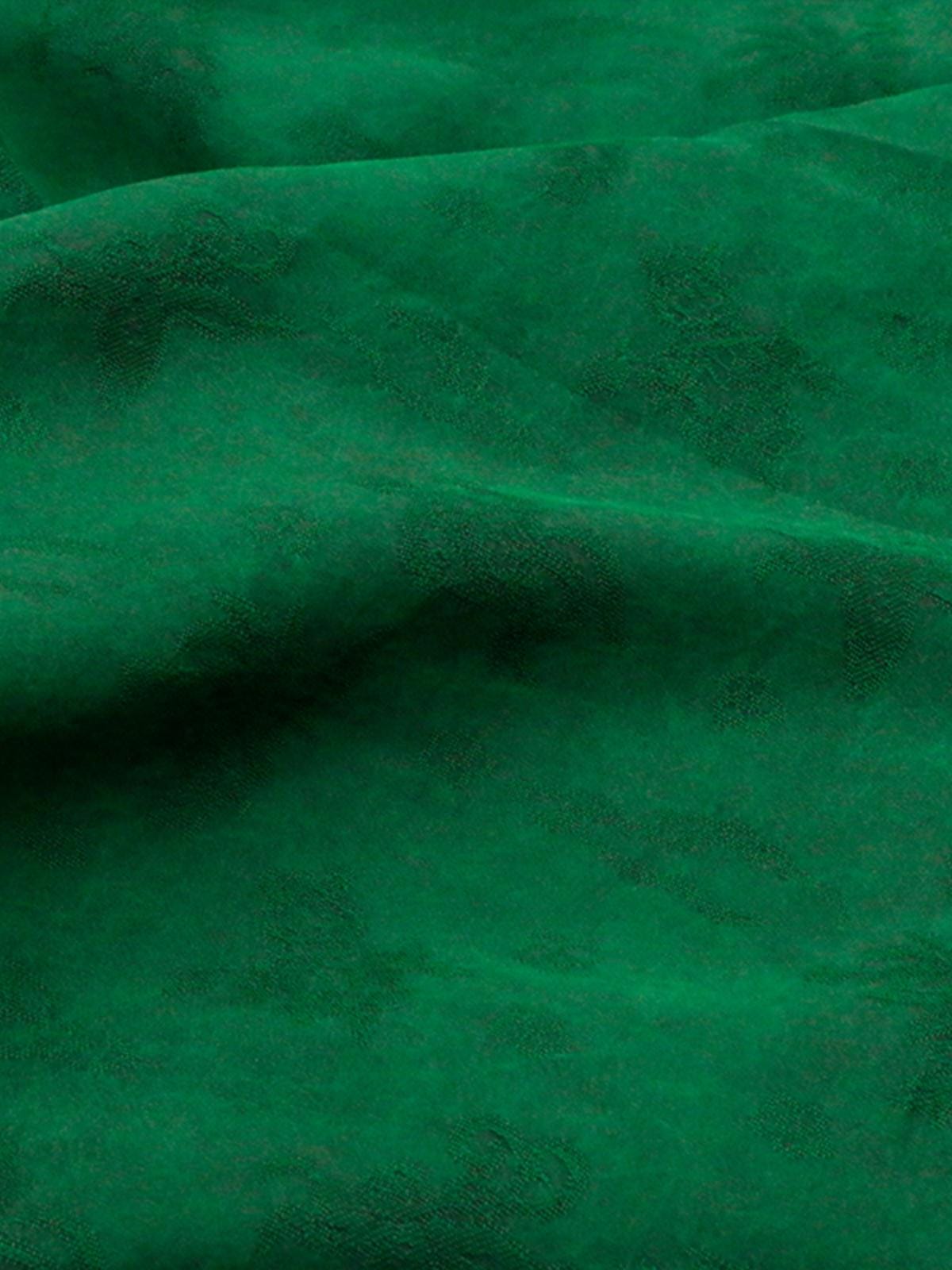 CCLTIH - 15 Momme Handmade Green Cracks Jacquard Plant Dye Mud Silk Fabric, 114cm by the Yard