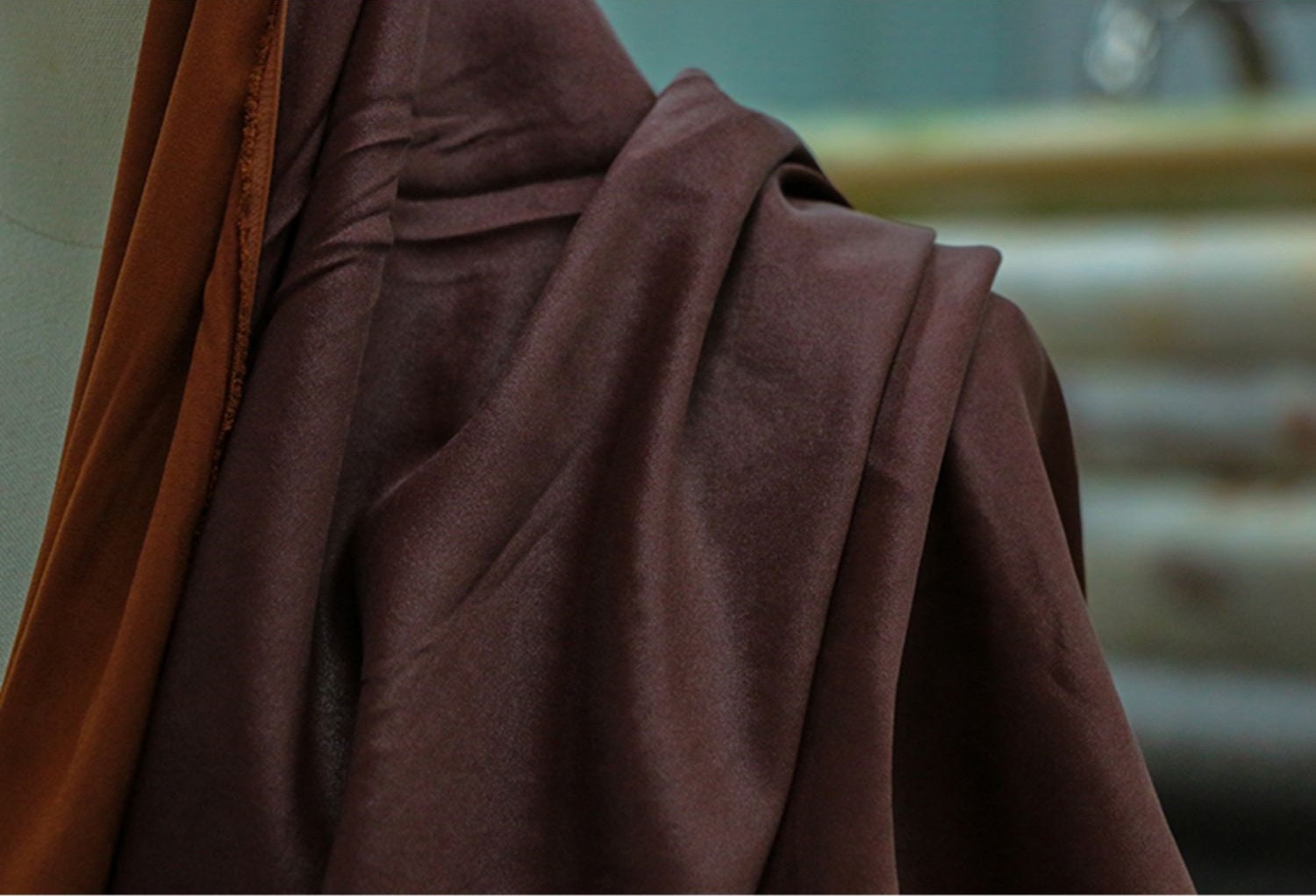 REDTAN -25 Momme Handmade Stretch Satin Plant-dye HongYunsha Mulberry Silk Fabric - 130cm wide by the Yard