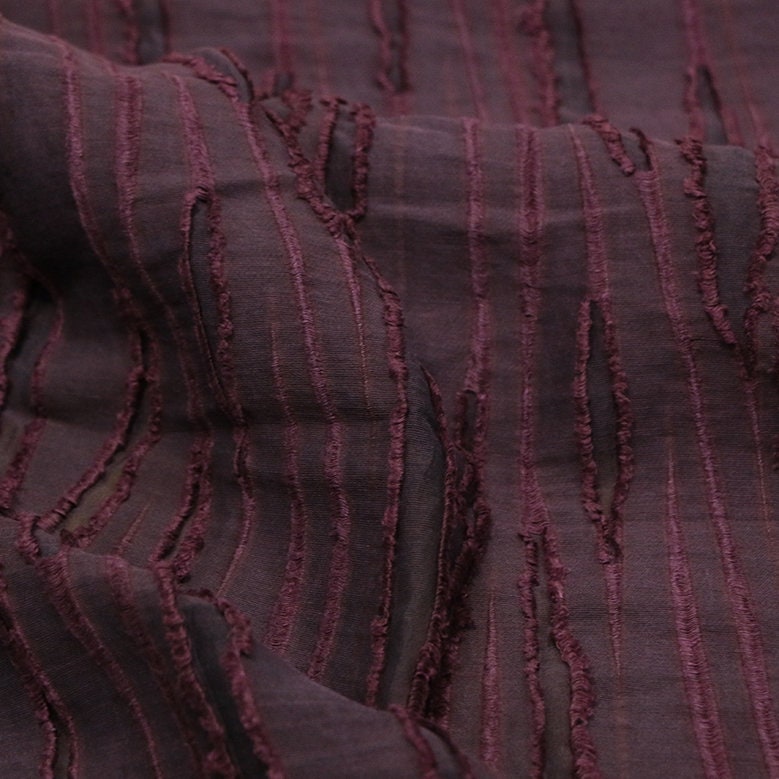 MEIZI - Handmade Mud Silk Special Cut Flower Silk Linen Fabric - 140cm wide by the Yard