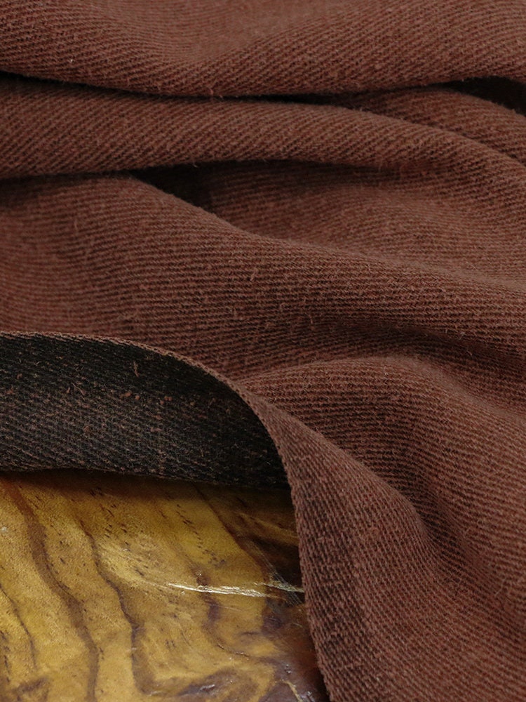 TAIDI - Heavyweight Vintage Mulberry Oil Silk Coarse Cloth Tussah Silk Fragrant Cloud Gauze Fabric - 97cm wide by the Yard