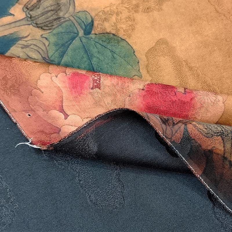 GUYGSE - Handmade 40 Momme Mud Silk Satin Fabric -112cm By the Yard
