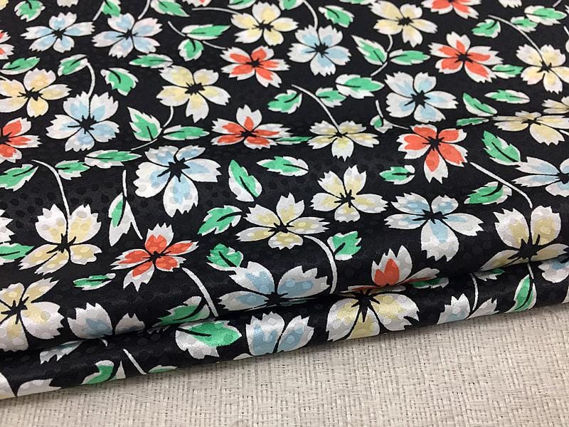 SNBHED - 17 momme Digital Print Sambo Silk Cotton Blend Satin Fabric - 137cm wide by the Yard