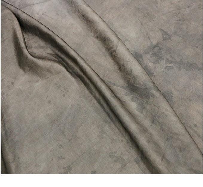SIMAFG - 29 Momme Eco Friendly Plant Dye Silk-Linen Blend Mud Dye Fabric - 138cm wide by the Yard