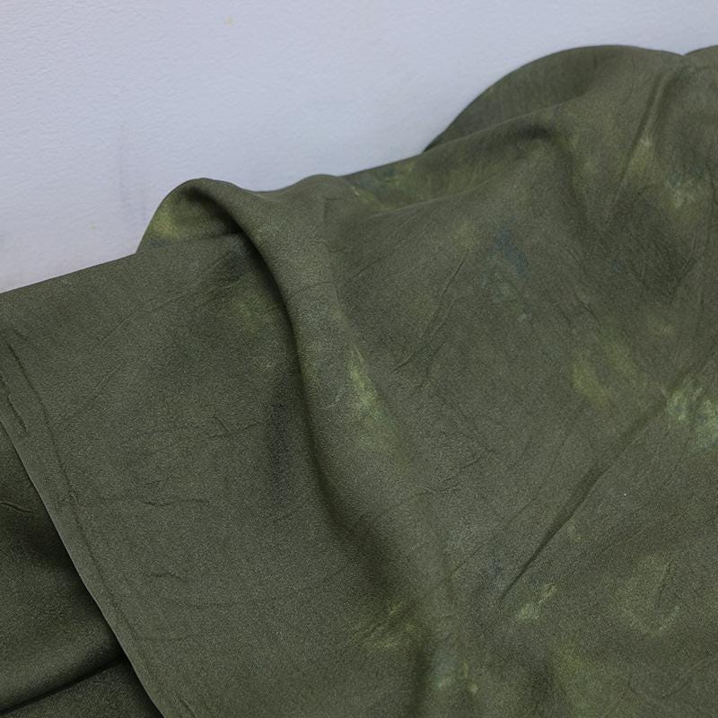 LZHHAC - 16 Momme Eco Friendly Plant Dye Mature Tussah Silk Texture Silk Fabric - 70cm wide by the Yard