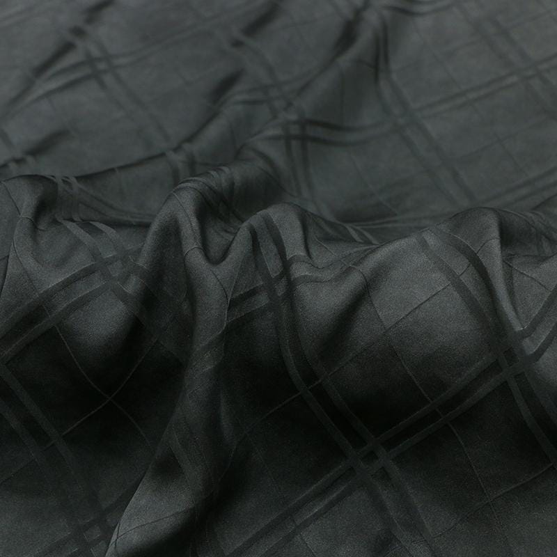 LZZRGL - 19 Momme Vintage Style Dirty Dyed Jacquard Sangbo Satin Silk Fabric - 135cm wide by the Yard