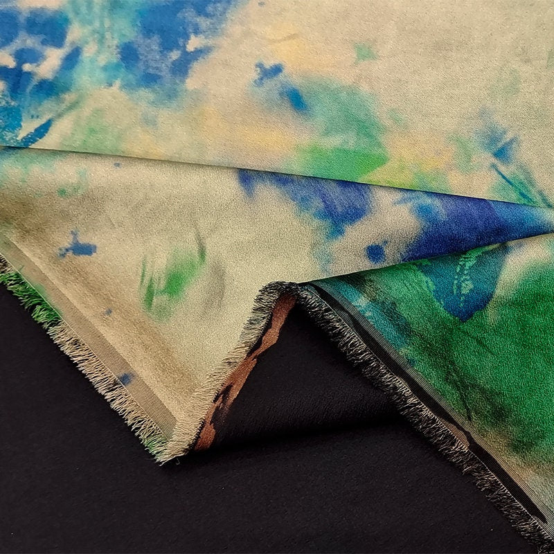 GUYHLL- Handmade 40 Momme Mud Silk Satin Fabric By the Yard