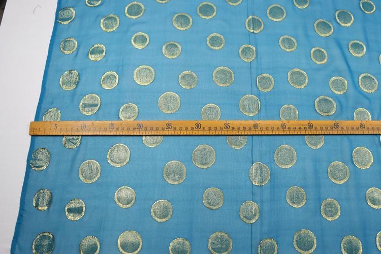 JFHLQQ - 9 Momme Golden Thread Weave Silk Georgette Fabric - 115cm wide by the Yard