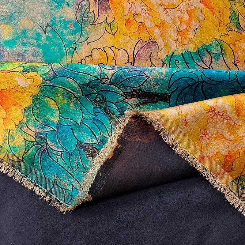 GUYJMD - Handmade 40 Momme Mud Silk Satin Fabric - 112cm By the Yard