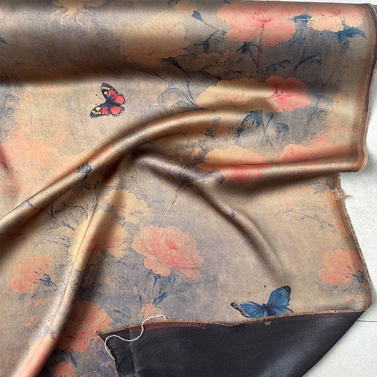 CFDLIH - Handmade 50 Momme PIZI Mud Silk Satin Fabric - 118cm by the Yard