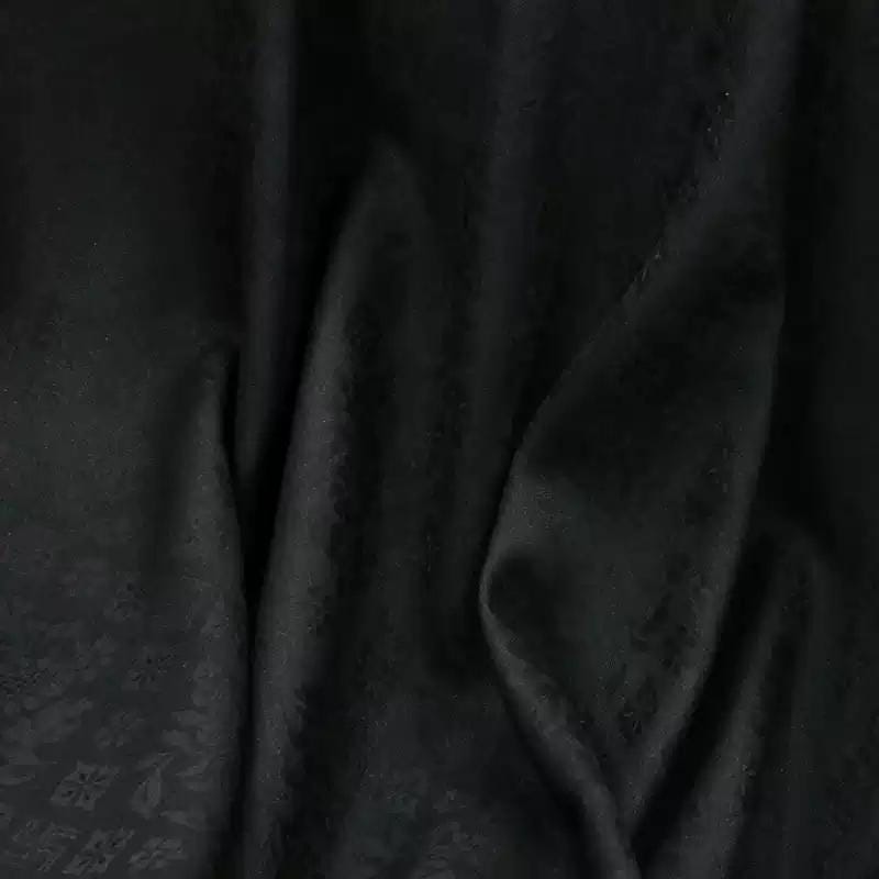 HLMFKS - Handmade 19 Momme HUALUO Jacquard Mud Silk Fabric (Openwork texture) - 110cm by the Yard