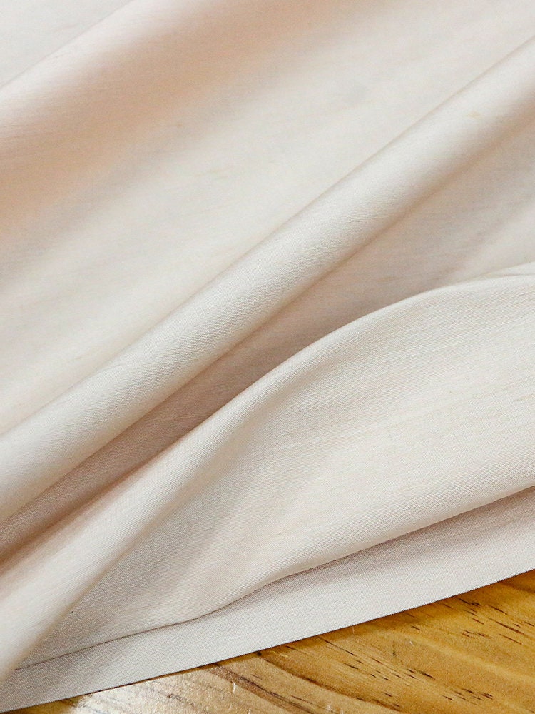 JILIB - Handmade Gambiered Ganton Tussah Silk Fabric - 115cm wide by the Yard