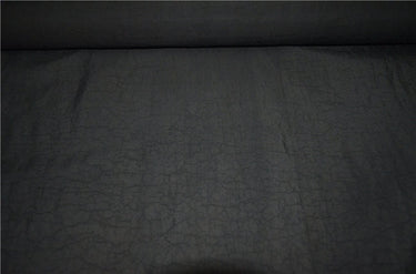 SHUANGHEI - Handmade 22 Momme Both-sides Black Cracked Mud Silk Fabric 110cm By the Yard