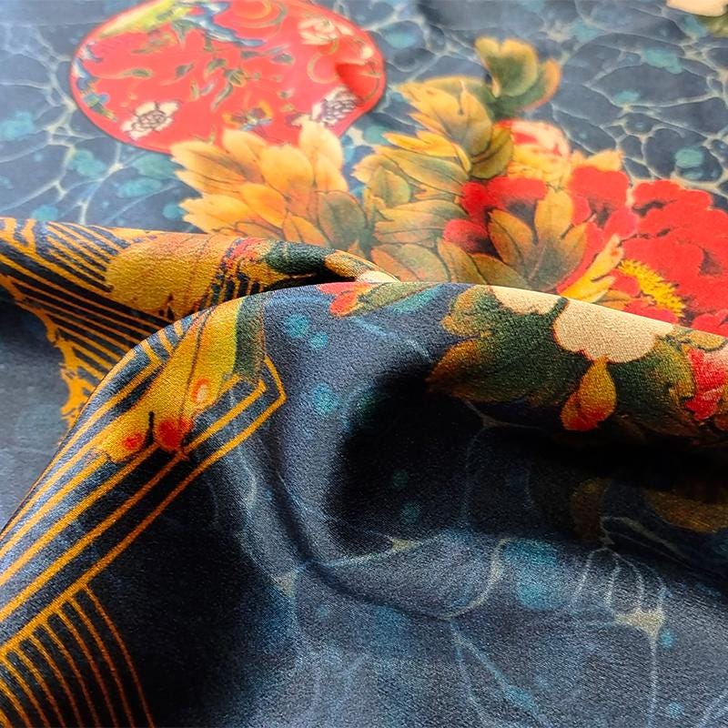 GUYJXT - Handmade 40 Momme Mud Silk Satin Fabric - 112cm By the Yard