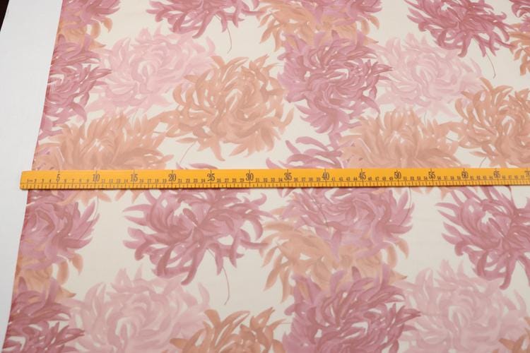 JFHHUD - 8 Momme Floral Print Silk Georgette Fabric - 140cm wide by the Yard