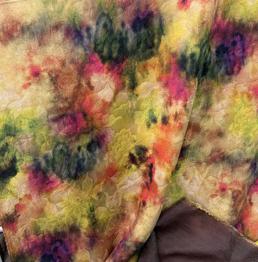 SUNRNML - Handmade 25 Momme HUALUO Jacquard Mud Silk Fabric (Openwork texture) - 113cm by the Yard