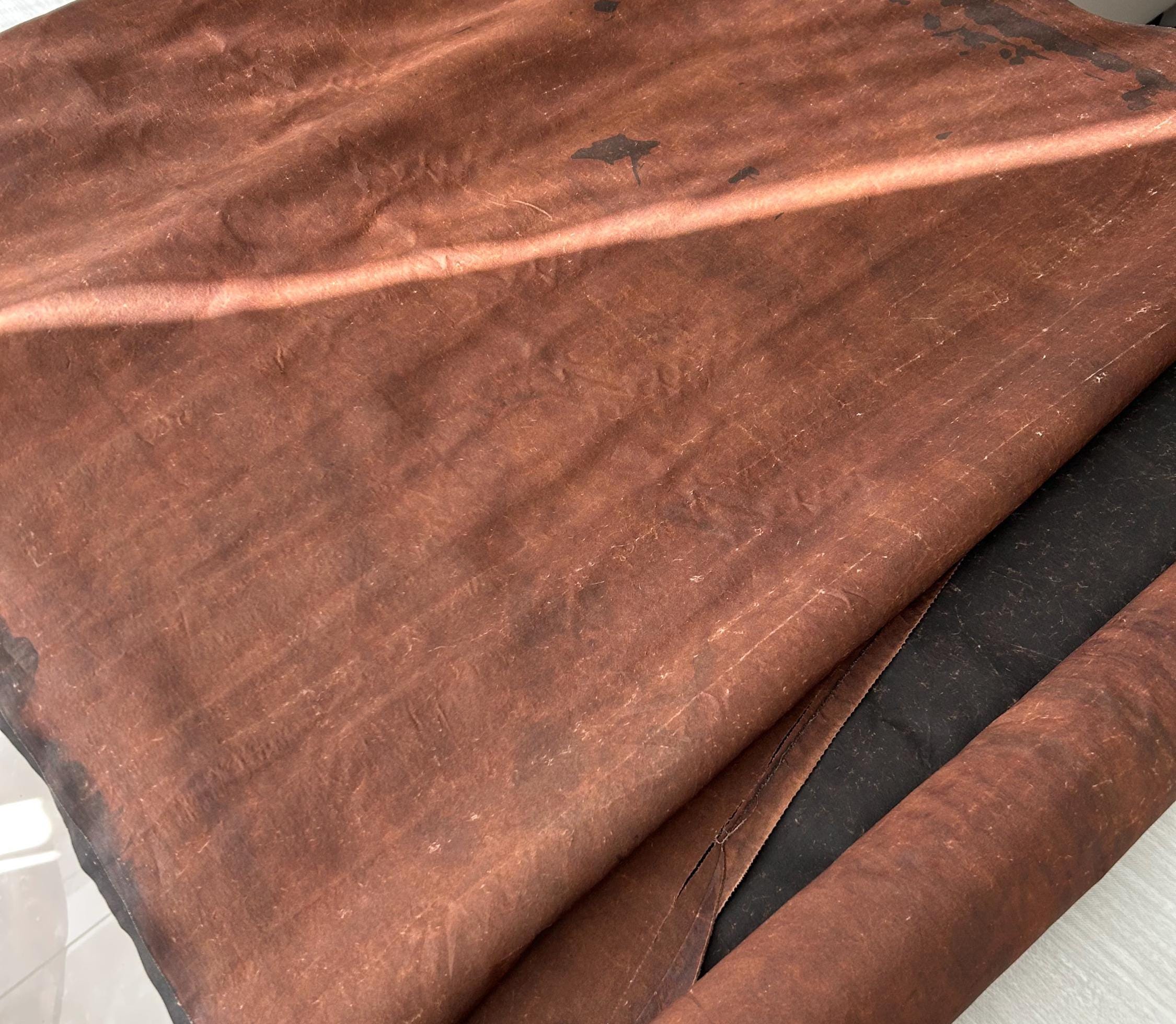 LKCYUANSE - 31 Momme Old Stock Handmade Plant Dyed Mud Silk Fabric, 90cm wide by the Yard